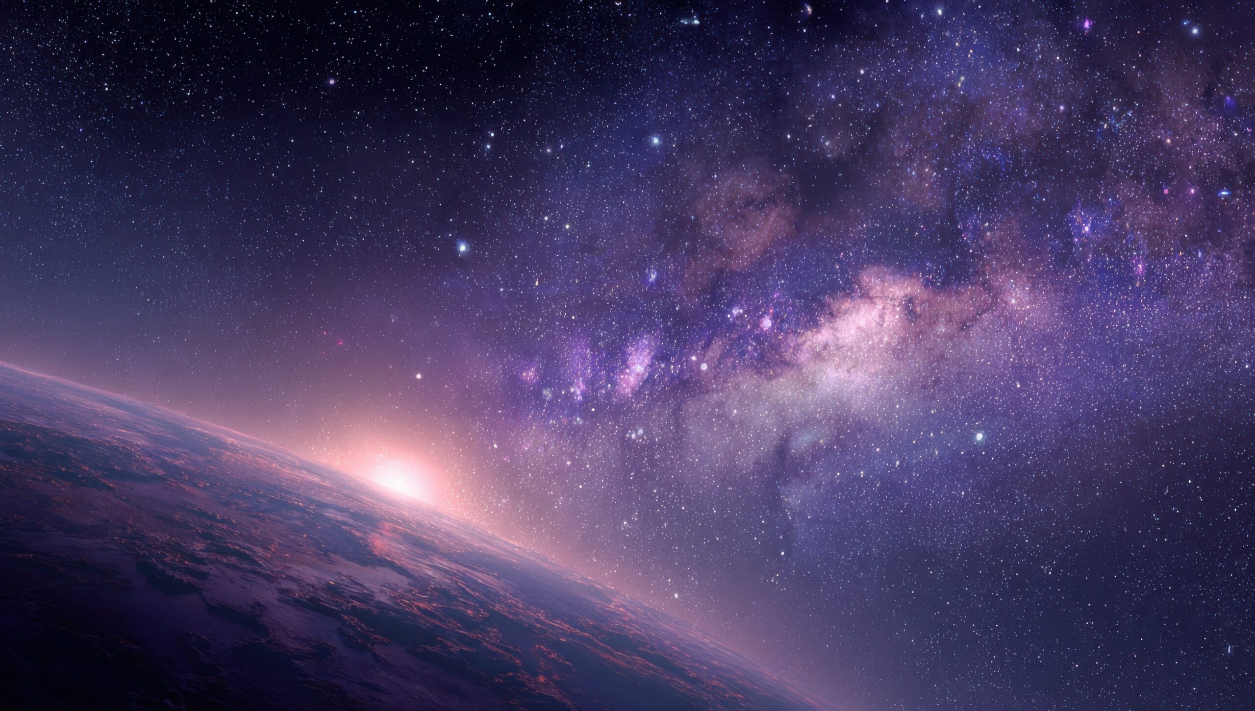 Cosmic view of a planet horizon